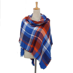 BLANKET SCARF - RED, WHITE, BLUE *SALE*