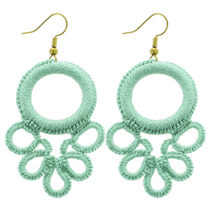 CIRCLE WRAPPED EARRINGS - MINT