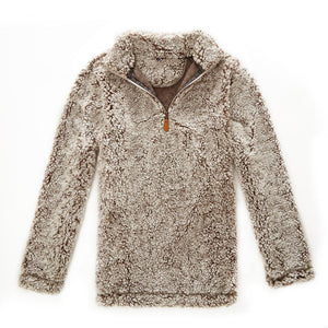 SHERPA PULLOVER W POCKETS - GREY - XL ONLY *SALE*