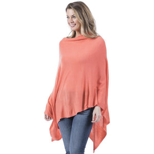 PONCHO "THE HALEY" - CORAL *SALE*