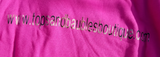 TOPS AND BAUBLES BOUTIQUE LOGO T SHIRT - HOT PINK - XLARGE