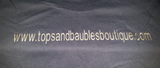TOPS AND BAUBLES BOUTIQUE LOGO T SHIRT - NAVY BLUE - 2XL