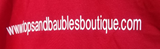 TOPS AND BAUBLES BOUTIQUE LOGO T SHIRT - RED - LARGE