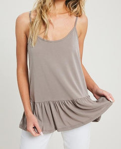 SOLID RACER BACK CAMI TOP - COCO *SALE*