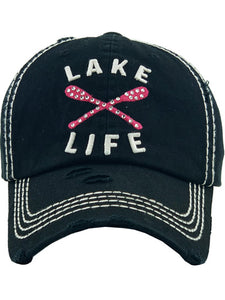 VINTAGE BALL CAP "LAKE LIFE" - BLACK