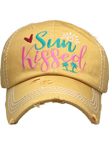 VINTAGE BALL CAP "SUN KISSED" - YELLOW