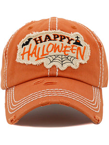 VINTAGE BALL CAP "HAPPY HALLOWEEN" - PUMPKIN