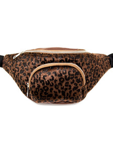 LEOPARD FANNY PACK - BROWN