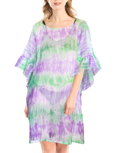 TIE DYE COVER UP - LAVENDER/GREEN *SALE*