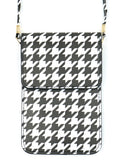 HOUNDSTOOTH CELLPHONE CROSSBODY PURSE - GAME DAY *SALE*