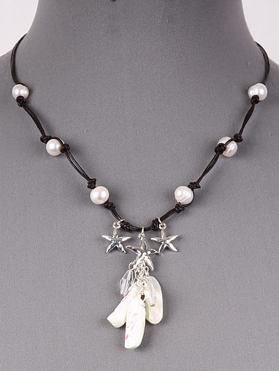 STARFISH W PEARL NECKLACE