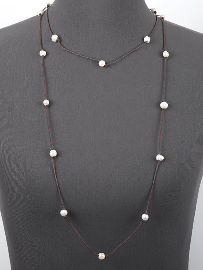 KNOTTED FRESH WATER PEARL 60