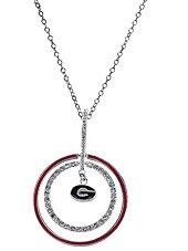 GAME DAY DAZZLE HOOP NECKLACE - UNIVERSITY OF GEORGIA *SALE*